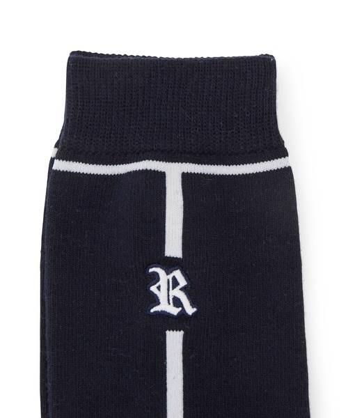 JUN&ROPE'（ジュンアンドロペ）の「【抗菌防臭】サイドラインニーハイソックス（ソックス/靴下・レディース・ホワイト/ブラック/ネイビー・FREE）」の4枚目の写真