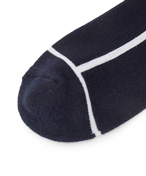 JUN&ROPE'（ジュンアンドロペ）の「【抗菌防臭】サイドラインニーハイソックス（ソックス/靴下・レディース・ホワイト/ブラック/ネイビー・FREE）」の5枚目の写真