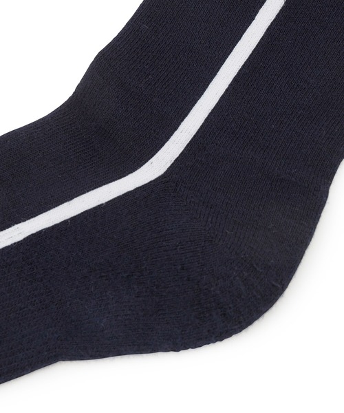 JUN&ROPE'（ジュンアンドロペ）の「【抗菌防臭】サイドラインニーハイソックス（ソックス/靴下・レディース・ホワイト/ブラック/ネイビー・FREE）」の6枚目の写真