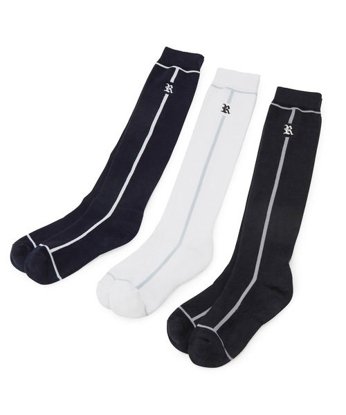 JUN&ROPE'（ジュンアンドロペ）の「【抗菌防臭】サイドラインニーハイソックス（ソックス/靴下・レディース・ホワイト/ブラック/ネイビー・FREE）」の8枚目の写真