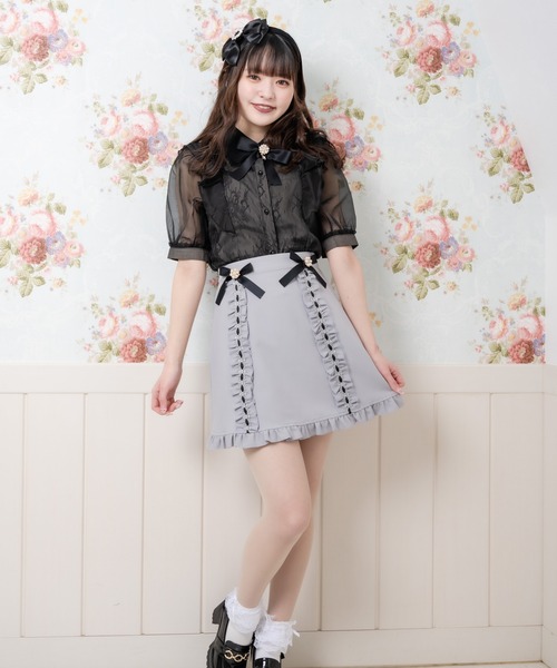 ROJITA（ロジータ）の「ビジュリボンフリル台形スカート（スカート・レディース・ブラック/ピンク/グレー・FREE）」の15枚目の写真