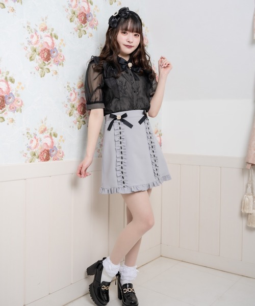 ROJITA（ロジータ）の「ビジュリボンフリル台形スカート（スカート・レディース・ブラック/ピンク/グレー・FREE）」の17枚目の写真