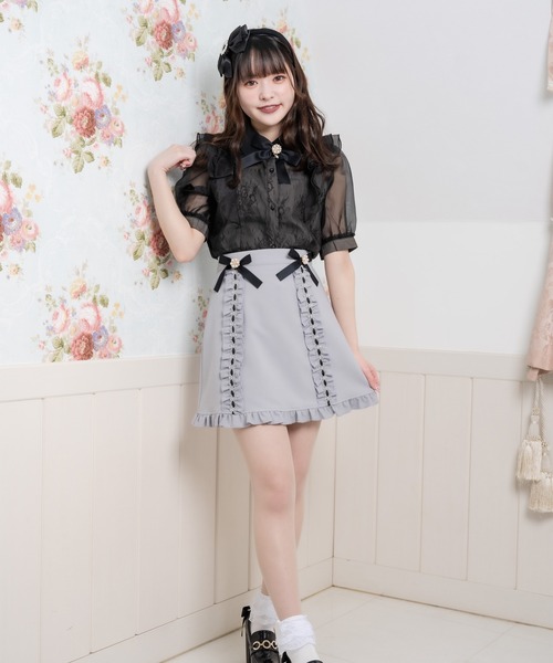 ROJITA（ロジータ）の「ビジュリボンフリル台形スカート（スカート・レディース・ブラック/ピンク/グレー・FREE）」の18枚目の写真