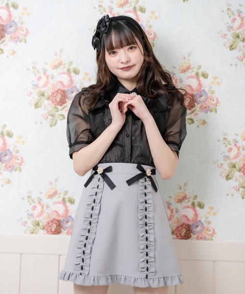 ROJITA（ロジータ）の「ビジュリボンフリル台形スカート（スカート・レディース・ブラック/ピンク/グレー・FREE）」の19枚目の写真