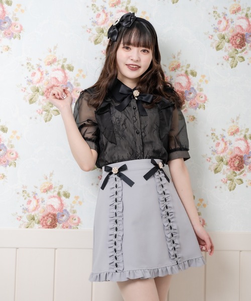 ROJITA（ロジータ）の「ビジュリボンフリル台形スカート（スカート・レディース・ブラック/ピンク/グレー・FREE）」の21枚目の写真