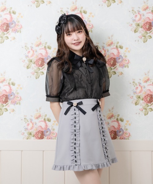 ROJITA（ロジータ）の「ビジュリボンフリル台形スカート（スカート・レディース・ブラック/ピンク/グレー・FREE）」の22枚目の写真