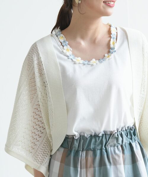 rps（アールピーエス）の「フラワーレースモチーフホルタータンクトップ（タンクトップ・レディース・ブラック/ネイビー/オフホワイト/オートミール・M）」の8枚目の写真