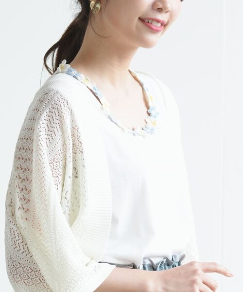 rps（アールピーエス）の「フラワーレースモチーフホルタータンクトップ（タンクトップ・レディース・ブラック/ネイビー/オフホワイト/オートミール・M）」の10枚目の写真