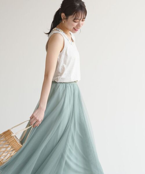 rps（アールピーエス）の「フラワーレースモチーフホルタータンクトップ（タンクトップ・レディース・ブラック/ネイビー/オフホワイト/オートミール・M）」の13枚目の写真