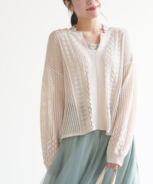 rps（アールピーエス）の「フラワーレースモチーフホルタータンクトップ（タンクトップ・レディース・ブラック/ネイビー/オフホワイト/オートミール・M）」の17枚目の写真