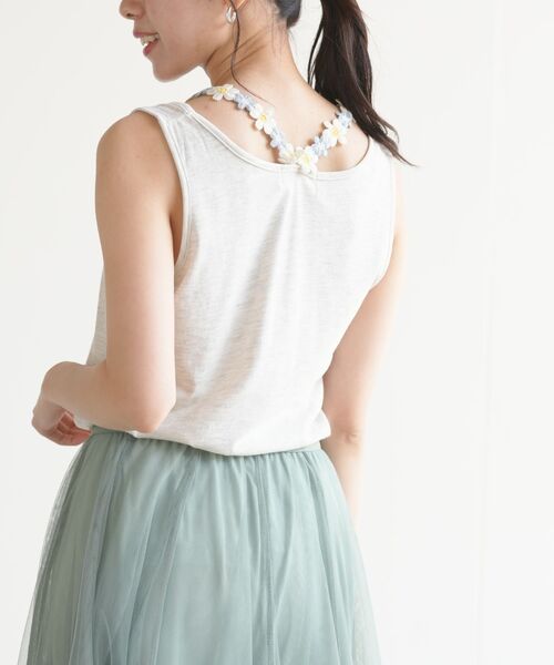 rps（アールピーエス）の「フラワーレースモチーフホルタータンクトップ（タンクトップ・レディース・ブラック/ネイビー/オフホワイト/オートミール・M）」の21枚目の写真