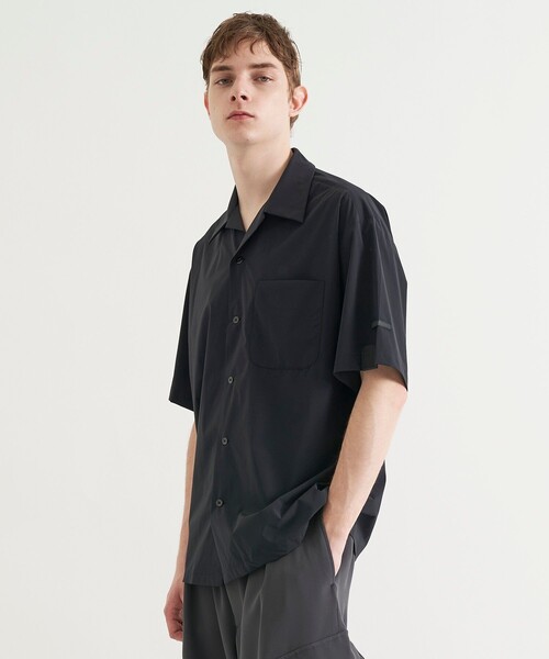 N.HOOLYWOOD(N.ハリウッド)の「STUDIOUS別注 OPEN COLLAR SS SH 006 FAB(シャツ/ブラウス・メンズ・ブラック/カーキ・36/38/40cm)」の2枚目の写真