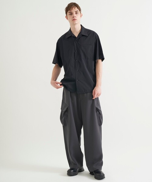 N.HOOLYWOOD(N.ハリウッド)の「STUDIOUS別注 OPEN COLLAR SS SH 006 FAB(シャツ/ブラウス・メンズ・ブラック/カーキ・36/38/40cm)」の3枚目の写真