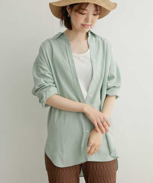 URBAN RESEARCH DOORS - 可愛い♡アーバンリサーチドアーズ　リネン　デザイントップス　カットソー　シャツ URBAN RESEARCH DOORS（アーバンリサーチドアーズ）の「リヨセル