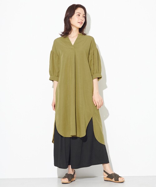 セール 洗える ウォッシュドリネン ワンピース シャツワンピース Any Fam エニィファム のファッション通販 Zozotown