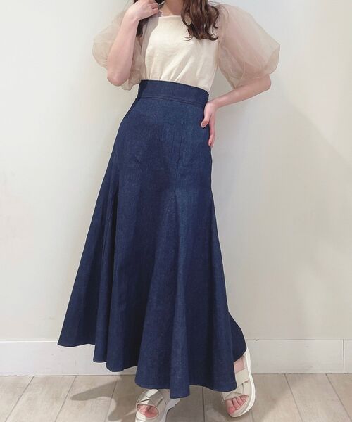 MAJESTIC LEGON（マジェスティックレゴン）の「シアースリーブトップス（Tシャツ/カットソー・レディース・ブラック/アイボリー/ピンクベージュ・MEDIUM）」の4枚目の写真