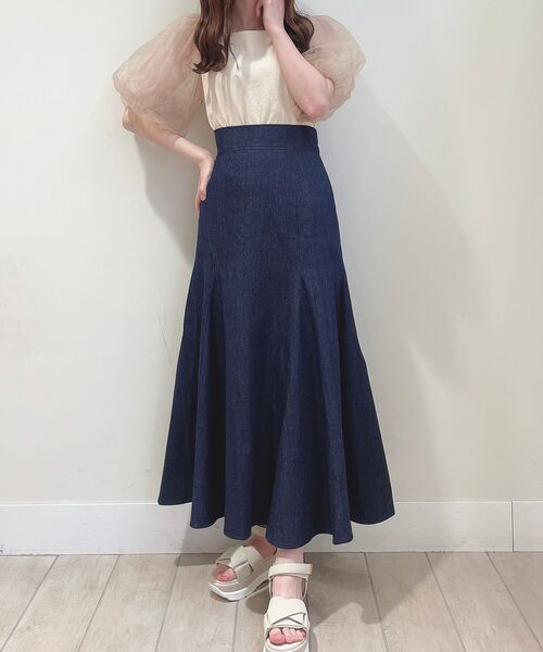 MAJESTIC LEGON（マジェスティックレゴン）の「シアースリーブトップス（Tシャツ/カットソー・レディース・ブラック/アイボリー/ピンクベージュ・MEDIUM）」の6枚目の写真