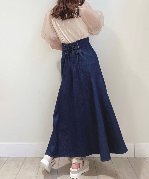 MAJESTIC LEGON（マジェスティックレゴン）の「シアースリーブトップス（Tシャツ/カットソー・レディース・ブラック/アイボリー/ピンクベージュ・MEDIUM）」の7枚目の写真