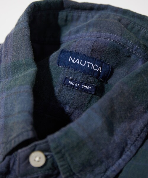 NAUTICA（ノーティカ）の「NAUTICA/ノーティカ Sulfer Dyed Madras S/S Shirt “TOO BIG”（シャツ/ブラウス・メンズ・ネイビー/チャコールグレー/グリーン・X-LARGE/XX-LARGE）」の6枚目の写真