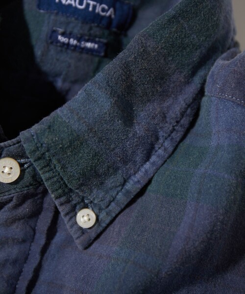 NAUTICA（ノーティカ）の「NAUTICA/ノーティカ Sulfer Dyed Madras S/S Shirt “TOO BIG”（シャツ/ブラウス・メンズ・ネイビー/チャコールグレー/グリーン・X-LARGE/XX-LARGE）」の10枚目の写真