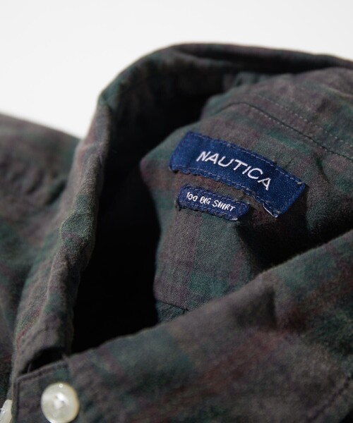 NAUTICA（ノーティカ）の「NAUTICA/ノーティカ Sulfer Dyed Madras S/S Shirt “TOO BIG”（シャツ/ブラウス・メンズ・ネイビー/チャコールグレー/グリーン・X-LARGE/XX-LARGE）」の14枚目の写真