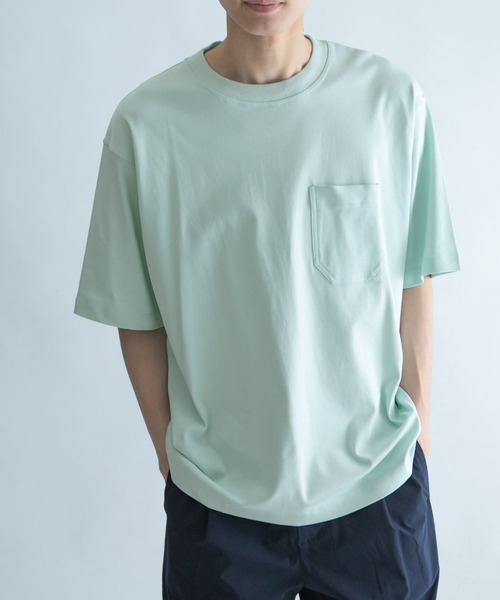 FORK&SPOON(フォークアンドスプーン)の「FORK&SPOON シルキータッチポケットTシャツ(Tシャツ/カットソー・メンズ・ブラック/ブラウン/ミント・4/5)」の10枚目の写真