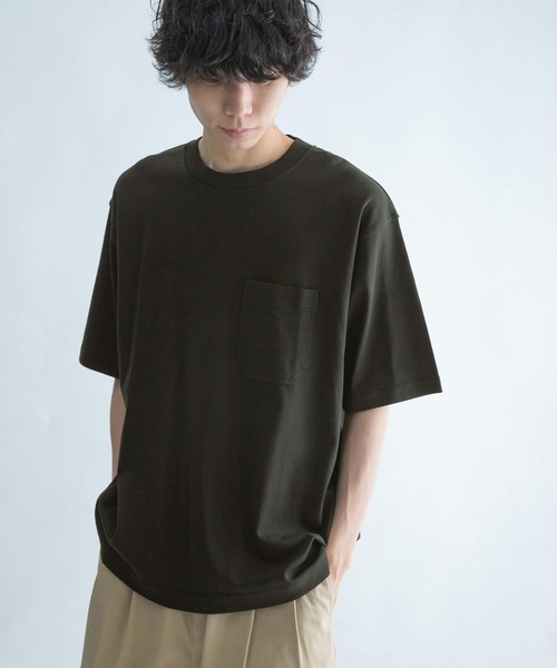 FORK&SPOON(フォークアンドスプーン)の「FORK&SPOON シルキータッチポケットTシャツ(Tシャツ/カットソー・メンズ・ブラック/ブラウン/ミント・4/5)」の8枚目の写真