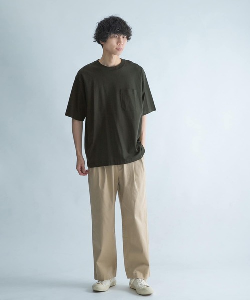FORK&SPOON(フォークアンドスプーン)の「FORK&SPOON シルキータッチポケットTシャツ(Tシャツ/カットソー・メンズ・ブラック/ブラウン/ミント・4/5)」の14枚目の写真