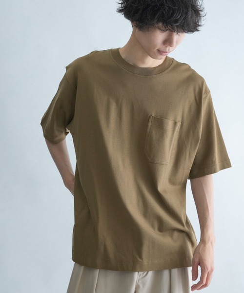 FORK&SPOON(フォークアンドスプーン)の「FORK&SPOON シルキータッチポケットTシャツ(Tシャツ/カットソー・メンズ・ブラック/ブラウン/ミント・4/5)」の11枚目の写真