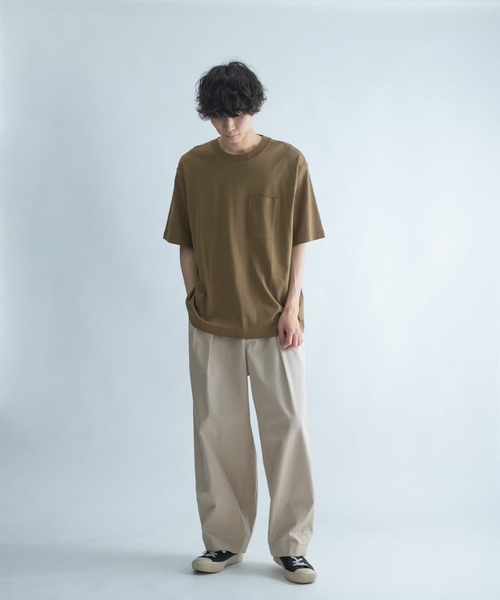 FORK&SPOON(フォークアンドスプーン)の「FORK&SPOON シルキータッチポケットTシャツ(Tシャツ/カットソー・メンズ・ブラック/ブラウン/ミント・4/5)」の9枚目の写真