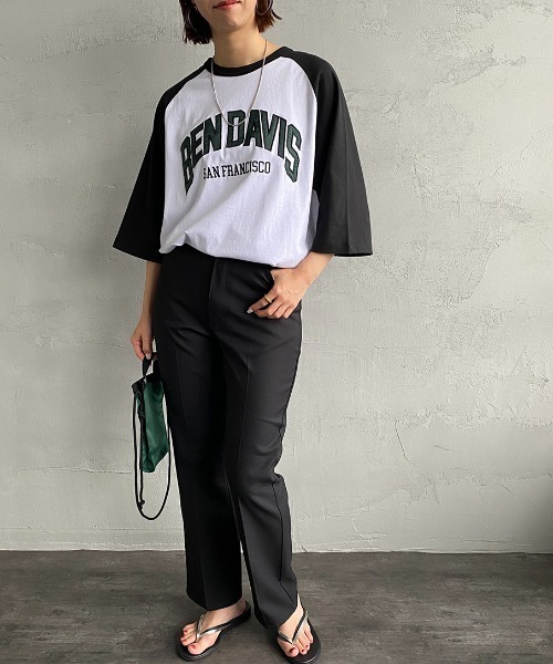 BEN DAVIS（ベンデイビス）の「【WEB限定】[BEN DAVIS/ベンデイビス] カレッジロゴ ラグランスリーブTシャツ（Tシャツ/カットソー・レディース・ホワイト/グレー・M/L/XL）」の18枚目の写真