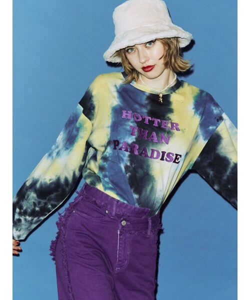 jouetie(ジュエティ)の「フォトグラフィティ ロンT(Tシャツ/カットソー・レディース・オフホワイト/オレンジ/ネイビー・MEDIUM)」の3枚目の写真