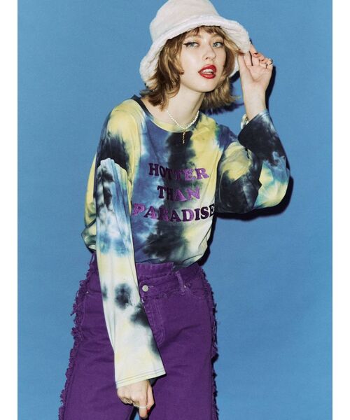 jouetie(ジュエティ)の「フォトグラフィティ ロンT(Tシャツ/カットソー・レディース・オフホワイト/オレンジ/ネイビー・MEDIUM)」の7枚目の写真