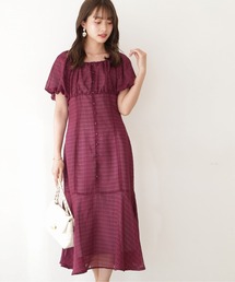 PROPORTION BODY DRESSING | <E>シアーチェックマーメイドワンピース / 1212247700(ワンピース)