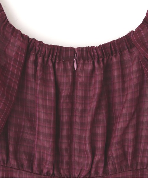 PROPORTION BODY DRESSING(プロポーションボディドレッシング)の「<E>シアーチェックマーメイドワンピース / 1212247700(ワンピース・レディース・ベージュ/ボルドー・SMALL/MEDIUM)」の16枚目の写真