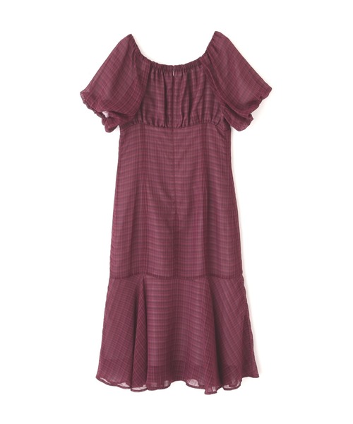 PROPORTION BODY DRESSING(プロポーションボディドレッシング)の「<E>シアーチェックマーメイドワンピース / 1212247700(ワンピース・レディース・ベージュ/ボルドー・SMALL/MEDIUM)」の12枚目の写真