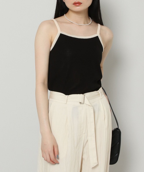 ALAND（エーランド）の「3.3Field Trip／SLEEVELESS TOP　2285624（キャミソール・レディース・ブラック/カーキ/アイボリー・FREE）」の2枚目の写真