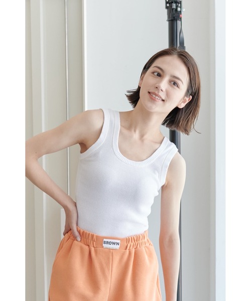 THEATRE PRODUCTS(シアタープロダクツ)の「ニットタンクトップ(タンクトップ・レディース・ブルー/ブラック/ホワイト・FREE)」の13枚目の写真