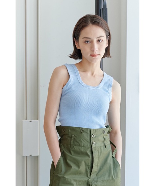 THEATRE PRODUCTS(シアタープロダクツ)の「ニットタンクトップ(タンクトップ・レディース・ブルー/ブラック/ホワイト・FREE)」の8枚目の写真