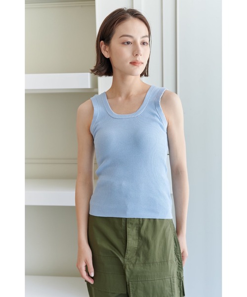 THEATRE PRODUCTS(シアタープロダクツ)の「ニットタンクトップ(タンクトップ・レディース・ブルー/ブラック/ホワイト・FREE)」の17枚目の写真