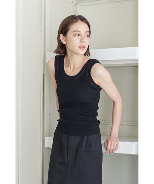 THEATRE PRODUCTS(シアタープロダクツ)の「ニットタンクトップ(タンクトップ・レディース・ブルー/ブラック/ホワイト・FREE)」の15枚目の写真