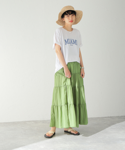 JOURNAL STANDARD（ジャーナルスタンダード）の「エンブロイダリーロゴTシャツ（Tシャツ/カットソー・レディース・ホワイト/ネイビー・FREE）」の6枚目の写真