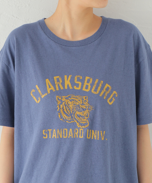 JOURNAL STANDARD（ジャーナルスタンダード）の「エンブロイダリーロゴTシャツ（Tシャツ/カットソー・レディース・ホワイト/ネイビー・FREE）」の13枚目の写真