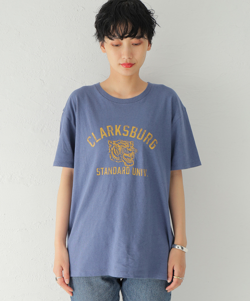 JOURNAL STANDARD（ジャーナルスタンダード）の「エンブロイダリーロゴTシャツ（Tシャツ/カットソー・レディース・ホワイト/ネイビー・FREE）」の21枚目の写真