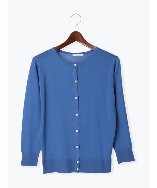 Te chichi（テチチ）の「【UVカット】クルーネックカーディガン（カーディガン/ボレロ・レディース・ブラック/ベージュ/オフホワイト/グリーン/ピンク/ブルー・ﾌﾘ-）」の18枚目の写真