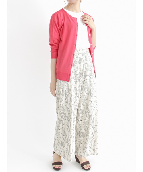 Te chichi（テチチ）の「【UVカット】クルーネックカーディガン（カーディガン/ボレロ・レディース・ブラック/ベージュ/オフホワイト/グリーン/ピンク/ブルー・ﾌﾘ-）」の10枚目の写真