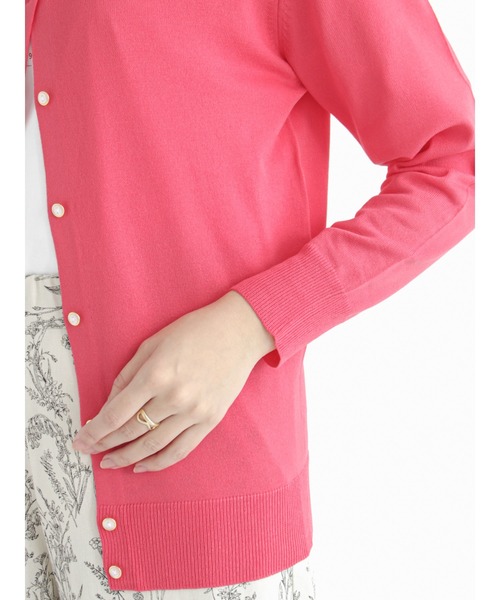 Te chichi（テチチ）の「【UVカット】クルーネックカーディガン（カーディガン/ボレロ・レディース・ブラック/ベージュ/オフホワイト/グリーン/ピンク/ブルー・ﾌﾘ-）」の16枚目の写真