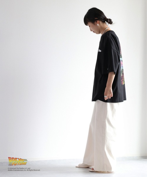 DISCUS（ディスカス）の「DISCUS『BACK TO THE FUTURE』バックプリントTシャツ（Tシャツ/カットソー・レディース・ブラック/ホワイト・M）」の3枚目の写真