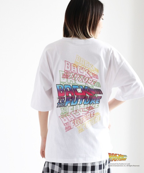 DISCUS（ディスカス）の「DISCUS『BACK TO THE FUTURE』バックプリントTシャツ（Tシャツ/カットソー・レディース・ブラック/ホワイト・M）」の4枚目の写真