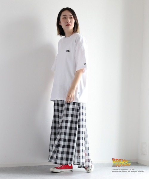 DISCUS（ディスカス）の「DISCUS『BACK TO THE FUTURE』バックプリントTシャツ（Tシャツ/カットソー・レディース・ブラック/ホワイト・M）」の7枚目の写真